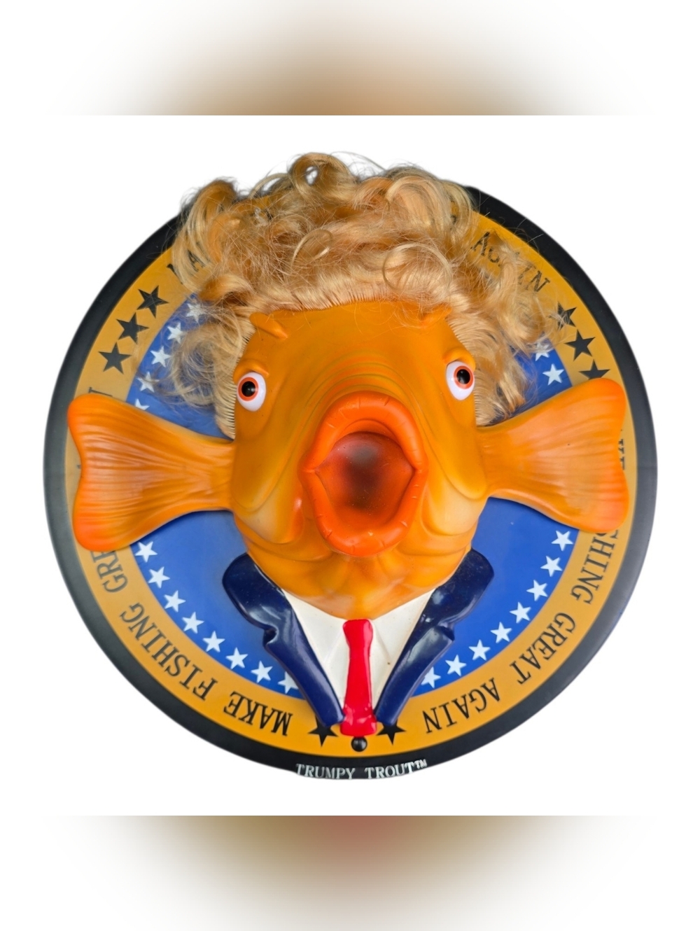 Trumpy Trout Novelty Singing Animatronic Fish - "Make Fishing Great Again"